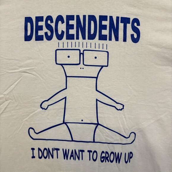 Descendents I Dont Want To Grow Up Punk Beige T-Shirt Size Extra Large - Picture 2 of 4